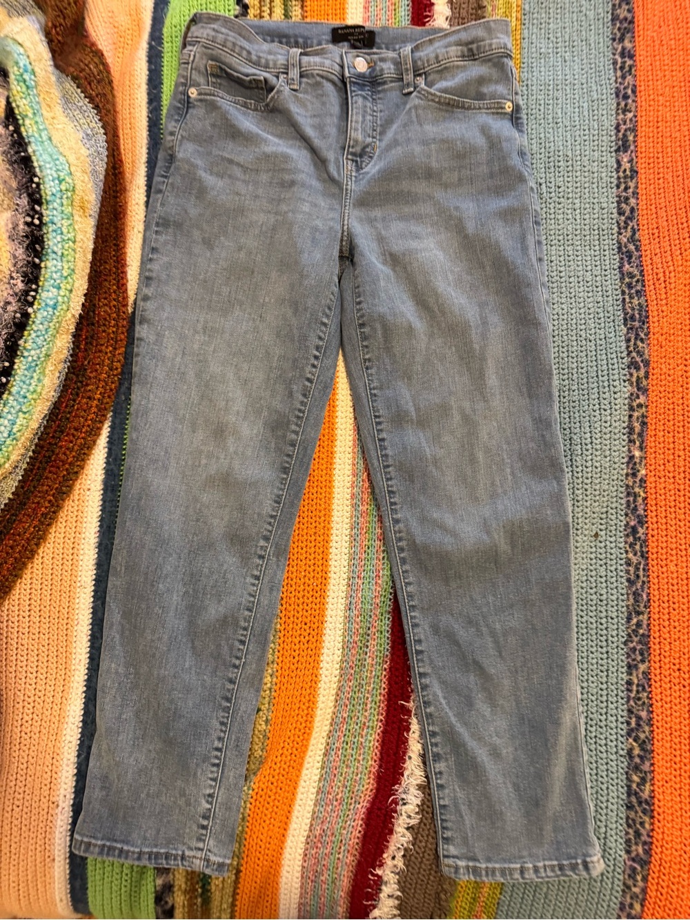 Banana Republic Women's Straight-Leg Jeans in Light Wash Blue